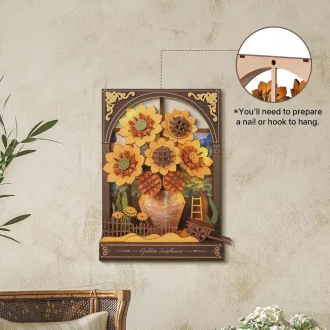 RoboTime - 3D fa puzzle Arany napraforgók - JátékManufaktúra