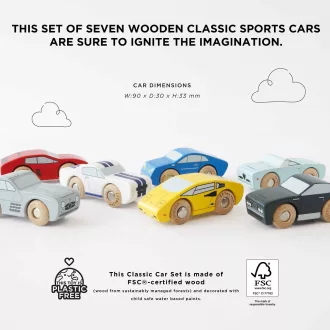 Le Toy Van - Fa sportautó készlet - JátékManufaktúra
