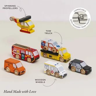 Le Toy Van - Mentőautó készlet helikopterrel - JátékManufaktúra