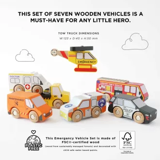 Le Toy Van - Mentőautó készlet helikopterrel - JátékManufaktúra