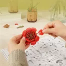 RoboTime - 3D fa készlet, Piros szegfű - JátékManufaktúra