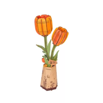 RoboTime - 3D fa készlet, Narancssárga tulipán - JátékManufaktúra