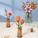 RoboTime - 3D fa készlet, Narancssárga tulipán - JátékManufaktúra