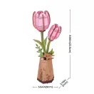 RoboTime - 3D fa készlet, Rózsaszín tulipán - JátékManufaktúra