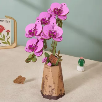 RoboTime - 3D fa készlet, Lila orchidea - JátékManufaktúra