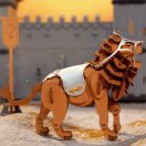 RoboTime - 3D fa puzzle: Harcos oroszlán (Warrior Lion) - JátékManufaktúra