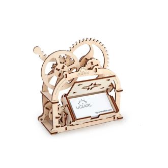 Ugears 3D fa mechanikus puzzle - Névjegykártya-doboz - JátékManufaktúra