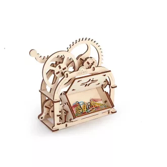 Ugears 3D fa mechanikus puzzle - Névjegykártya-doboz - JátékManufaktúra