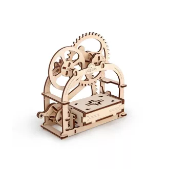 Ugears 3D fa mechanikus puzzle - Névjegykártya-doboz - JátékManufaktúra