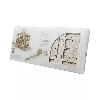 Ugears 3D fa mechanikus puzzle - Kabinos felvonó pályával - JátékManufaktúra