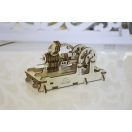 Ugears 3D fa mechanikus puzzle - Pneumatikus motor - JátékManufaktúra