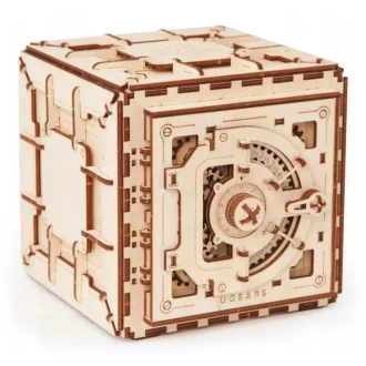 Ugears 3D fa mechanikus puzzle - Páncélszekrény - JátékManufaktúra