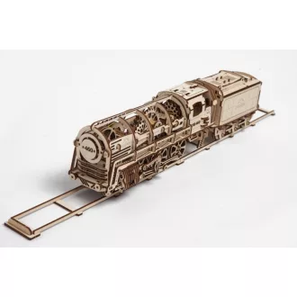 Ugears 3D fa mechanikus puzzle - Gőzmozdony 4-6-0 tendervonattal - JátékManufaktúra