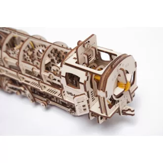 Ugears 3D fa mechanikus puzzle - Gőzmozdony 4-6-0 tendervonattal - JátékManufaktúra