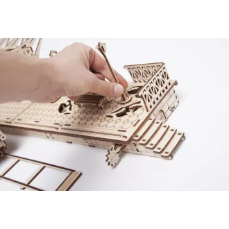 Ugears 3D fa mechanikus puzzle - Vasúti peron - JátékManufaktúra
