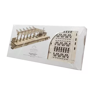Ugears 3D fa mechanikus puzzle - Vasúti peron - JátékManufaktúra