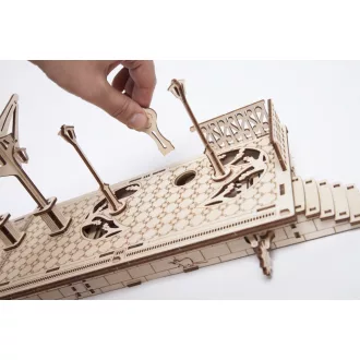 Ugears 3D fa mechanikus puzzle - Vasúti peron - JátékManufaktúra