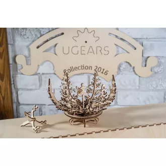 Ugears 3D fa mechanikus puzzle - Virág ékszertartó - JátékManufaktúra