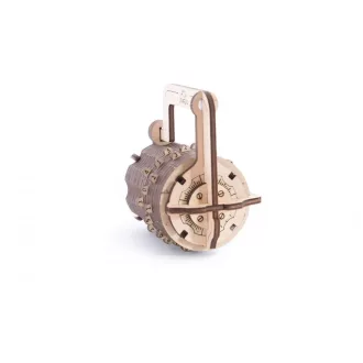 Ugears 3D fa mechanikus puzzle - Kódzár (Cryptex) - JátékManufaktúra