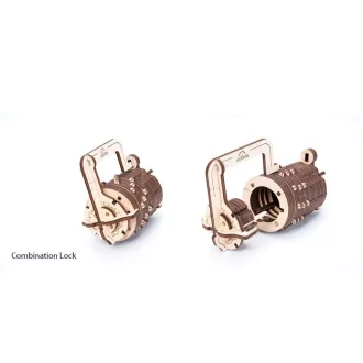 Ugears 3D fa mechanikus puzzle - Kódzár (Cryptex) - JátékManufaktúra