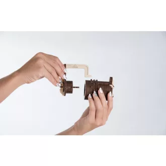Ugears 3D fa mechanikus puzzle - Kódzár (Cryptex) - JátékManufaktúra