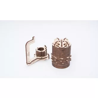 Ugears 3D fa mechanikus puzzle - Kódzár (Cryptex) - JátékManufaktúra