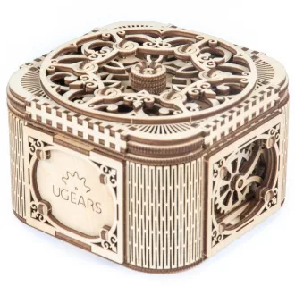 Ugears 3D fa mechanikus puzzle - Ékszeres láda - JátékManufaktúra