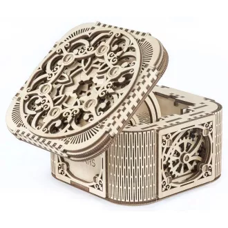 Ugears 3D fa mechanikus puzzle - Ékszeres láda - JátékManufaktúra
