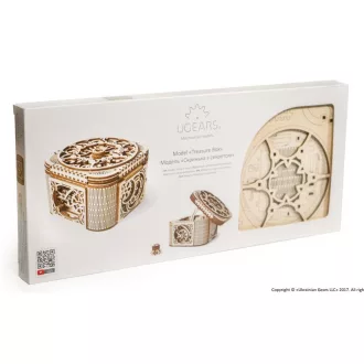 Ugears 3D fa mechanikus puzzle - Ékszeres láda - JátékManufaktúra