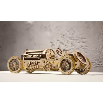 Ugears 3D fa mechanikus puzzle - U9 Grand Prix versenyautó - JátékManufaktúra