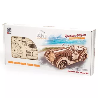 Ugears 3D fa mechanikus puzzle - VM-01 Roadster - JátékManufaktúra