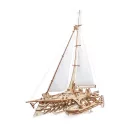 Ugears 3D fa mechanikus puzzle - Merihobus trimarán vitorlás - JátékManufaktúra