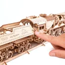 Ugears 3D fa mechanikus puzzle - V-Express gőzmozdony 4-6-2 tendervel - JátékManufaktúra