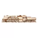 Ugears 3D fa mechanikus puzzle - V-Express gőzmozdony 4-6-2 tendervel - JátékManufaktúra