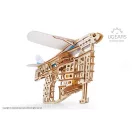 Ugears 3D fa mechanikus puzzle - Kilövő repülő - JátékManufaktúra