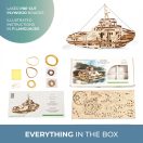 Ugears 3D fa mechanikus puzzle - Vontatóhajó - JátékManufaktúra