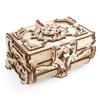 Ugears 3D fa mechanikus puzzle - Antik ékszerdoboz - JátékManufaktúra