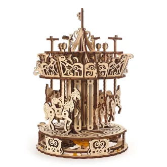 Ugears 3D fa mechanikus puzzle - Körhinta - JátékManufaktúra