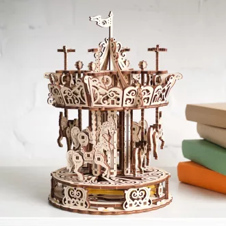 Ugears 3D fa mechanikus puzzle - Körhinta - JátékManufaktúra