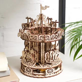 Ugears 3D fa mechanikus puzzle - Körhinta - JátékManufaktúra