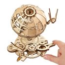 Ugears 3D fa mechanikus puzzle - Glóbusz (orbit mechanikával) - JátékManufaktúra