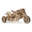 Ugears 3D fa mechanikus puzzle - UGR-10 scrambler oldalkocsival - JátékManufaktúra