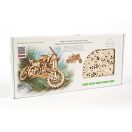 Ugears 3D fa mechanikus puzzle - UGR-10 scrambler oldalkocsival - JátékManufaktúra