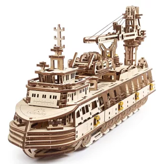 Ugears 3D fa mechanikus puzzle - Kutatóhajó - JátékManufaktúra