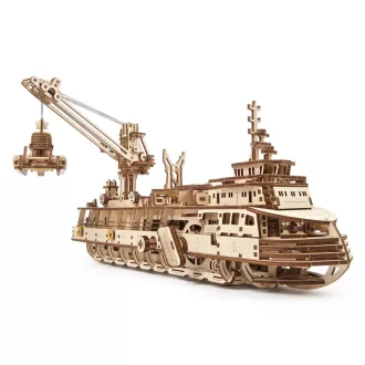 Ugears 3D fa mechanikus puzzle - Kutatóhajó - JátékManufaktúra