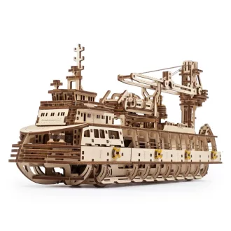 Ugears 3D fa mechanikus puzzle - Kutatóhajó - JátékManufaktúra