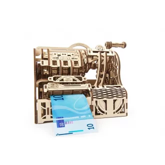 Ugears 3D fa mechanikus puzzle - Működő pénztárgép - JátékManufaktúra
