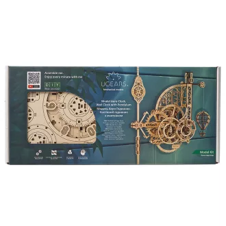 Ugears 3D fa mechanikus puzzle - Aero fali óra - JátékManufaktúra