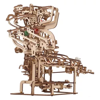 Ugears 3D fa mechanikus puzzle - Láncos golyópálya - JátékManufaktúra