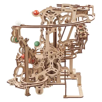 Ugears 3D fa mechanikus puzzle - Láncos golyópálya - JátékManufaktúra